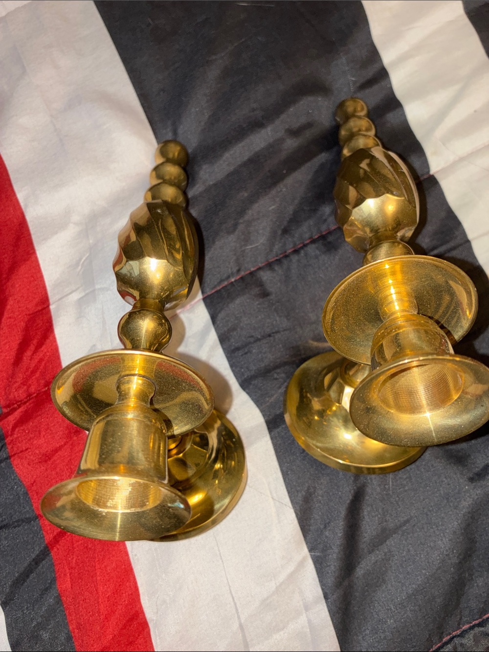 Solid Gold-Tone Decorative Wall Hooks Pair